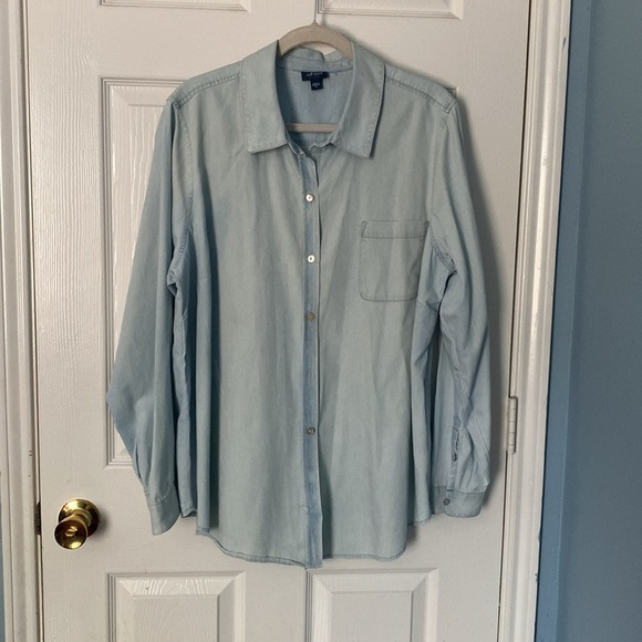 J.jill One-pocket Button-front Shirt Size XL - Picture 5 of 6